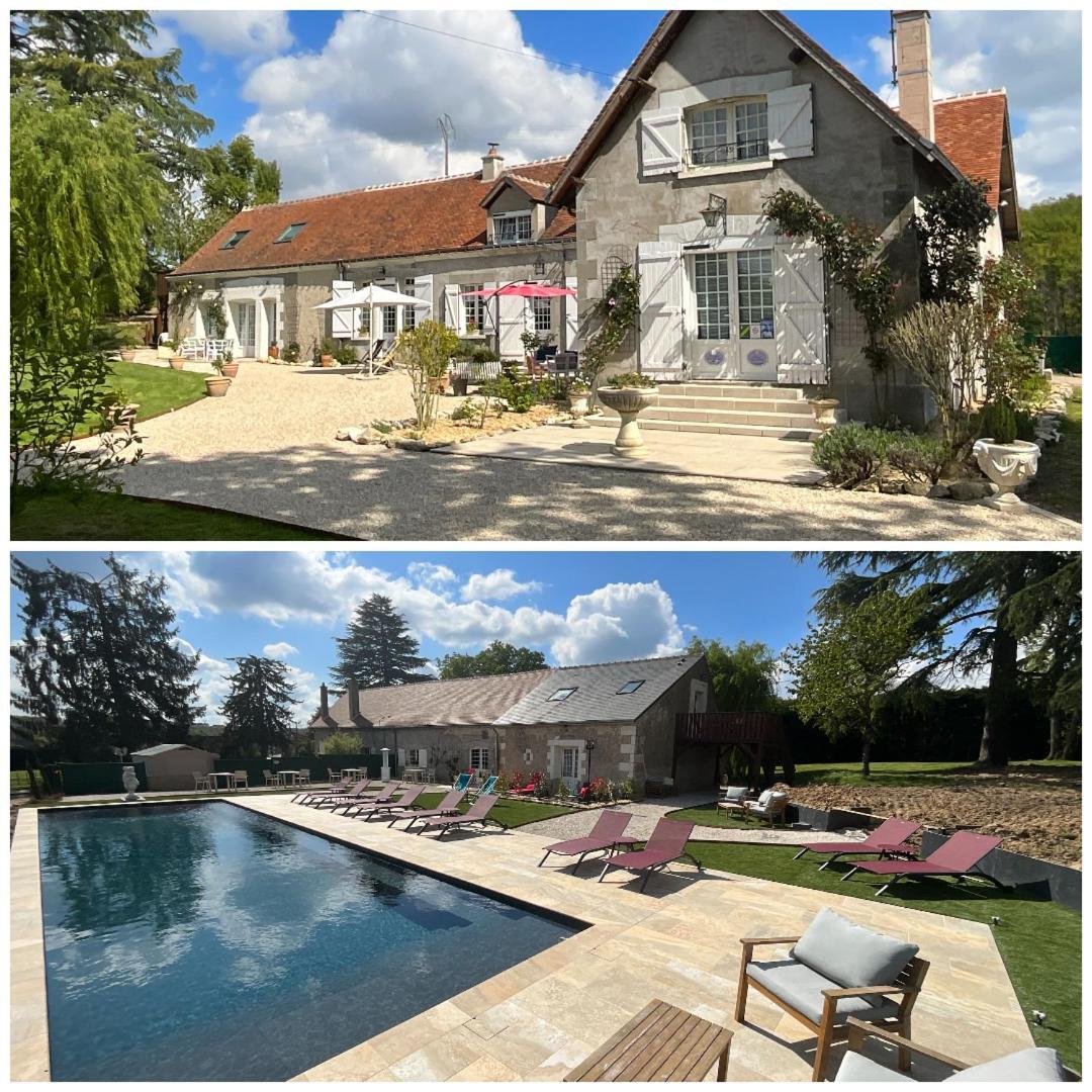 Sans Souci Bed And Breakfast Luxe Heated Pool And Restaurant Luzillé Εξωτερικό φωτογραφία
