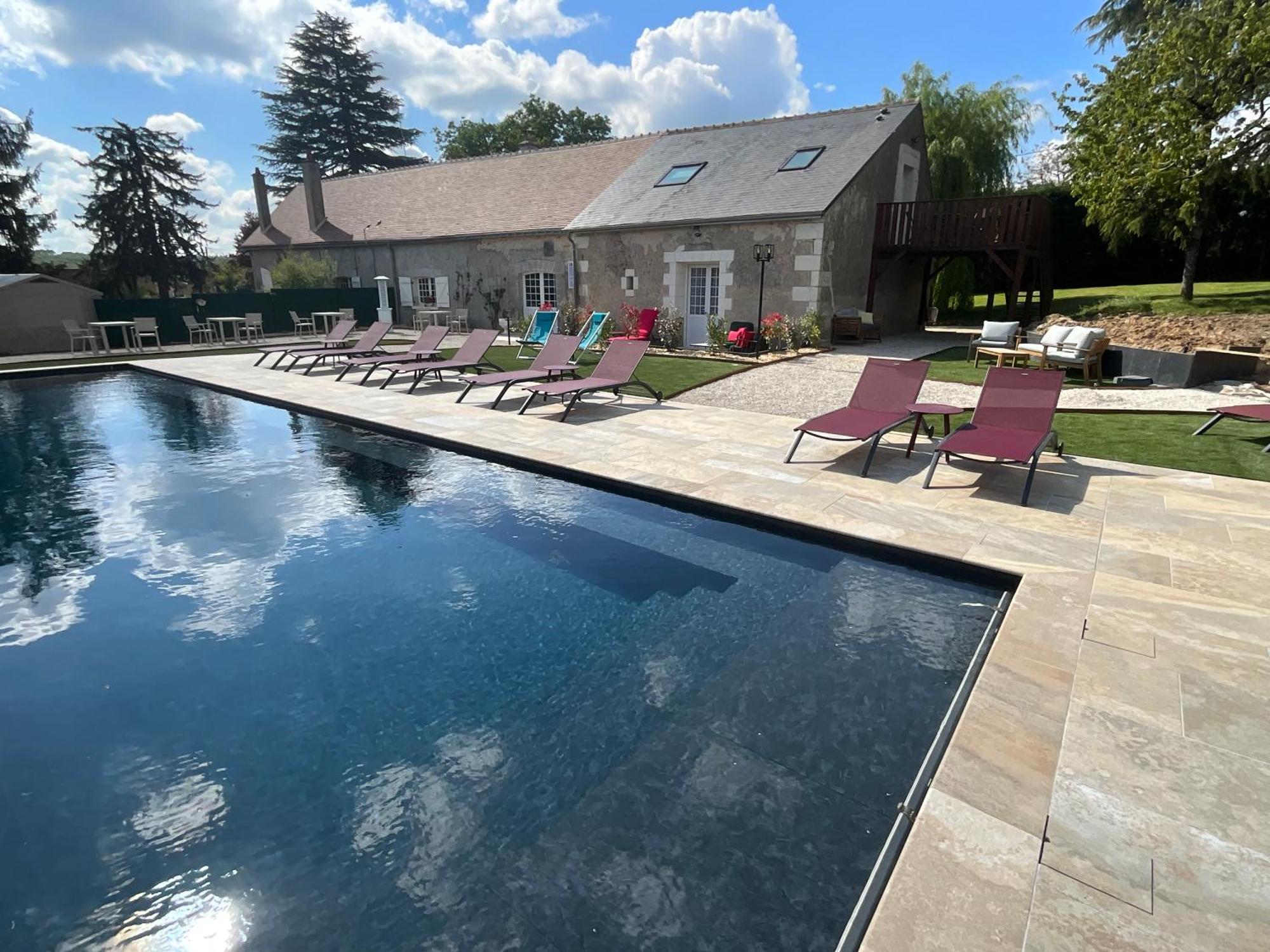 Sans Souci Bed And Breakfast Luxe Heated Pool And Restaurant Luzillé Εξωτερικό φωτογραφία