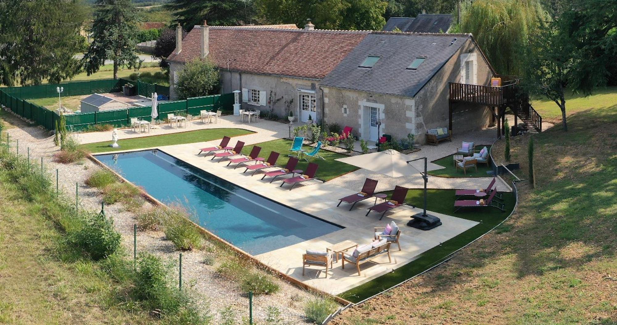 Sans Souci Bed And Breakfast Luxe Heated Pool And Restaurant Luzillé Εξωτερικό φωτογραφία